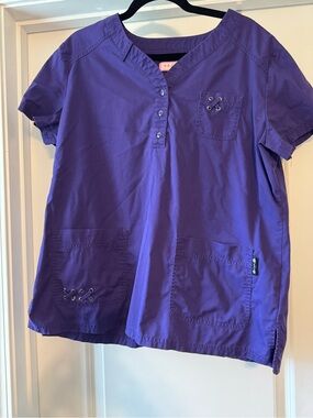 Koi women’s Purple scrub top